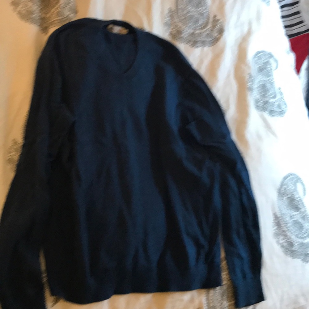 Jcrew Blue v-neck cotton sweater